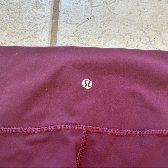 Lululemon Leggings Womens 8 Align High Rise Soft Yoga In Nulu Maroon - Picture 3 of 5